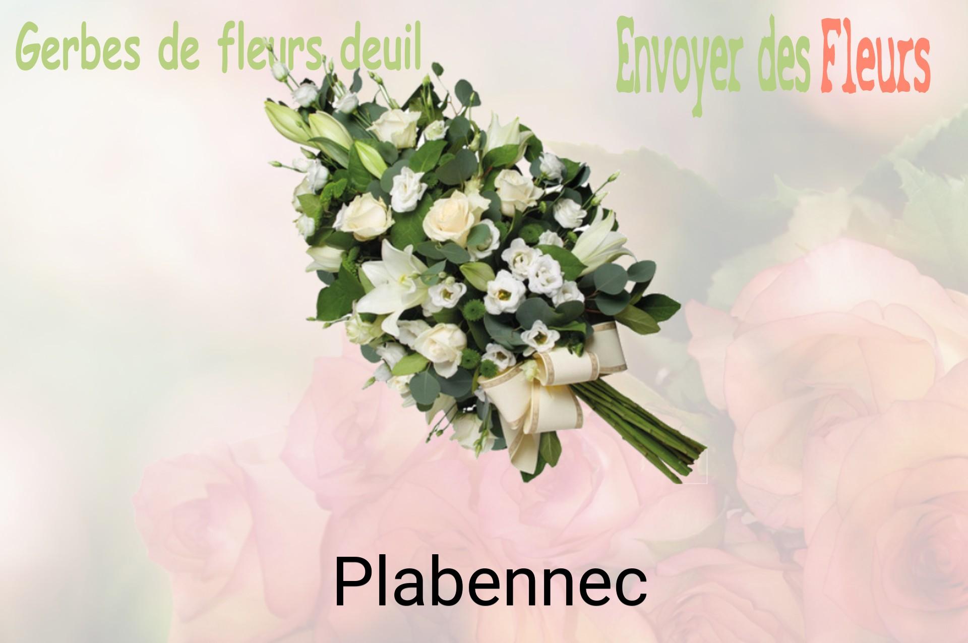 Gerbe de fleurs de deuil livrée à Plabennec